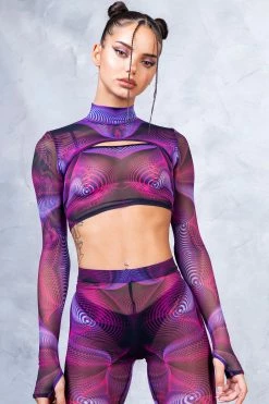 Cheap 🎉 BADINKA Fluctuation Mesh 2 Piece Shrug Top 🧨