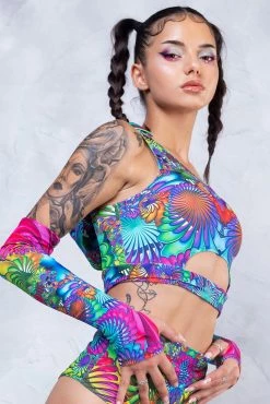 Badinka Shop 23 Best deal ๐ BADINKA Kaleidoscopic Bloom Long Belt Hooded Top ๐