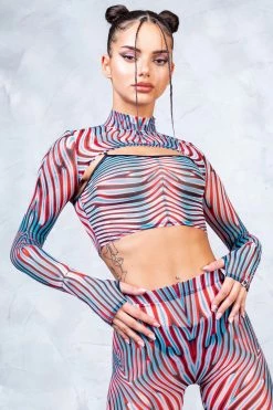 Deals โ BADINKA Iris Mesh 2 Piece Shrug Top ๐