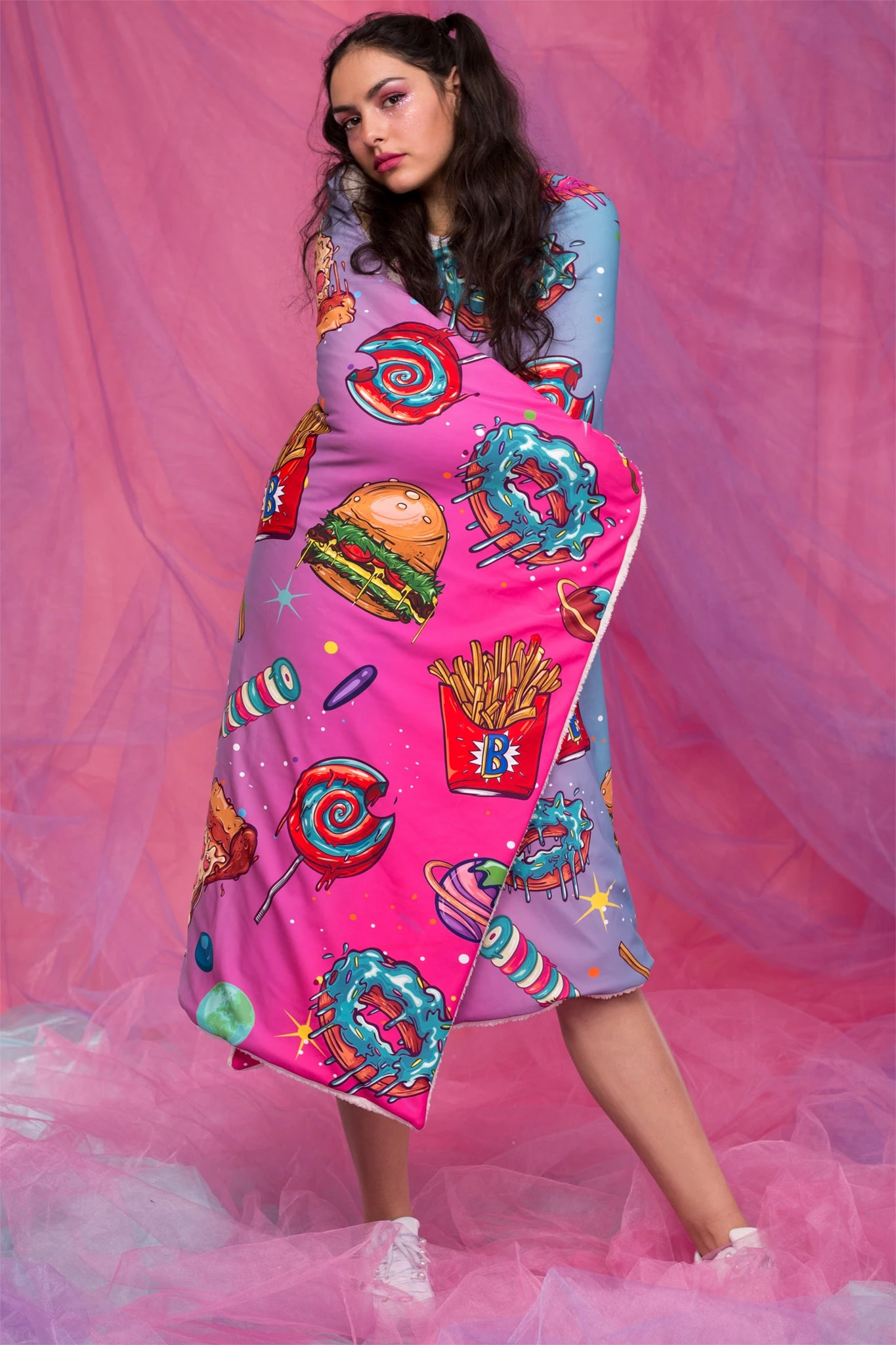 Brand new π₯ BADINKA Cosmic Munchiez Hoodie Blanket β€οΈ 3 Brand new π₯ BADINKA Cosmic Munchiez Hoodie Blanket β€οΈ