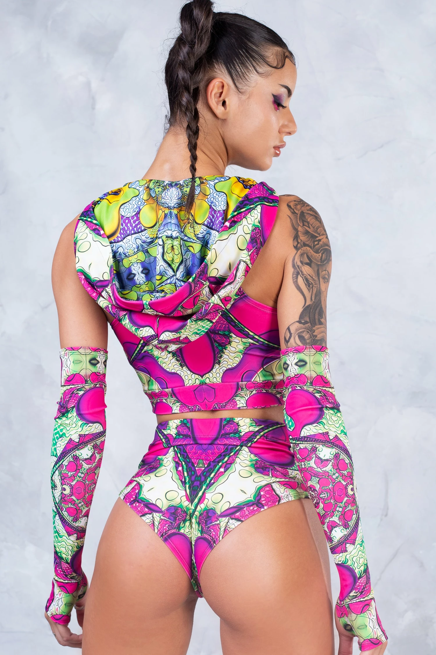 Budget π BADINKA Inflorescence Long Belt Hooded Top π 4 Budget π BADINKA Inflorescence Long Belt Hooded Top π - Image 2