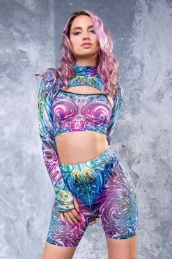 New 😀 BADINKA Liquid Insect Biker Shorts Set 🎉