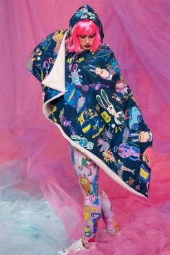 Cheapest 😀 BADINKA Rabbidelic Hoodie Blanket (Blue) 🎁 -Badinka Shop 4 7390ac6b 17c5 45a0 adcc 89248c80320a