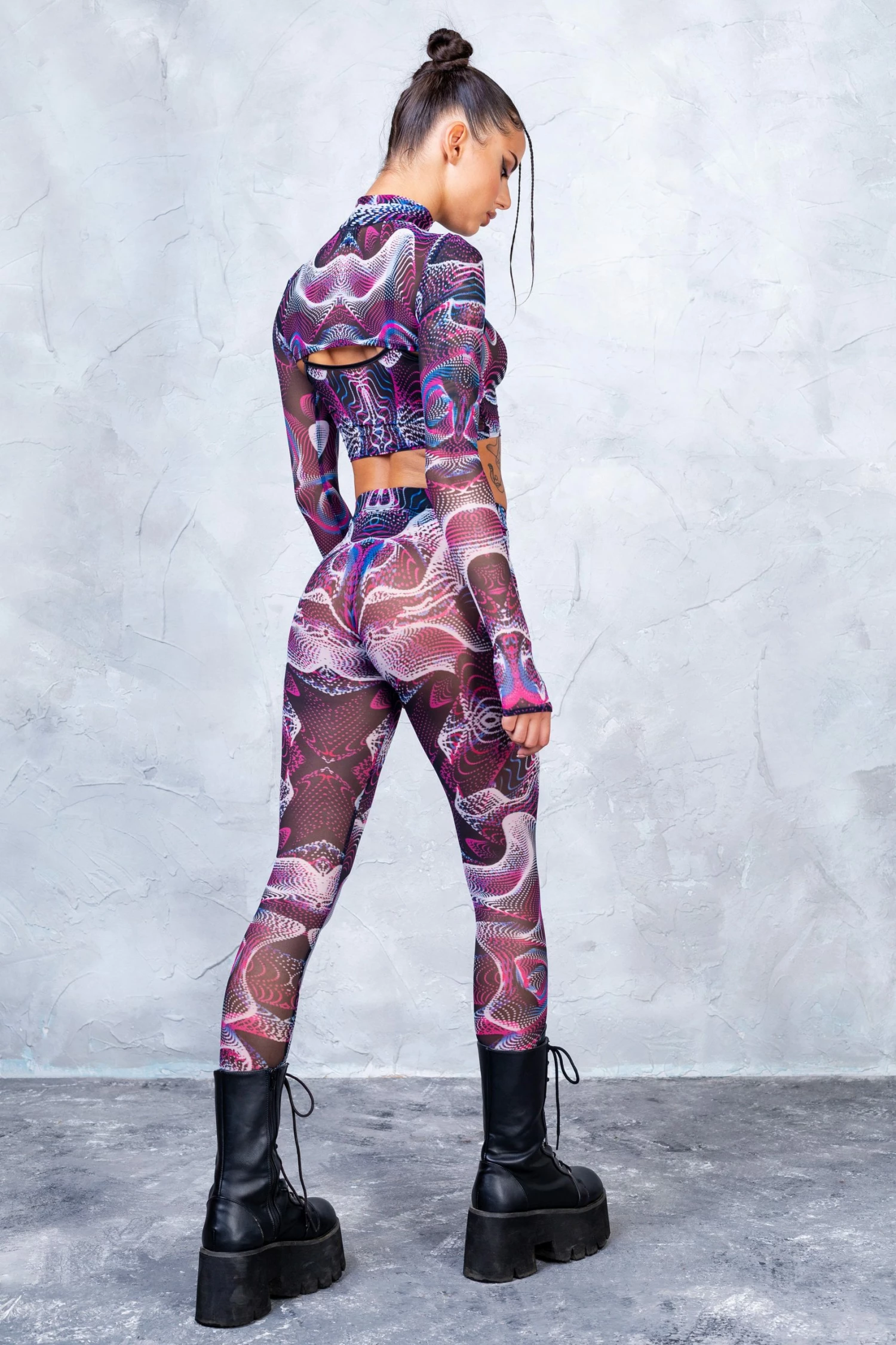 Outlet ⭐ BADINKA Vapor Trance Magenta Mesh 2 Piece Shrug Top ⌛ 6 Outlet ⭐ BADINKA Vapor Trance Magenta Mesh 2 Piece Shrug Top ⌛ - Image 4