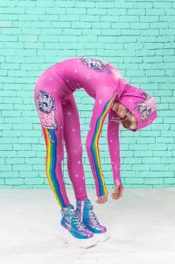 Outlet ⌛ BADINKA Schizo Cat Fit Onesie (Pink) 👍