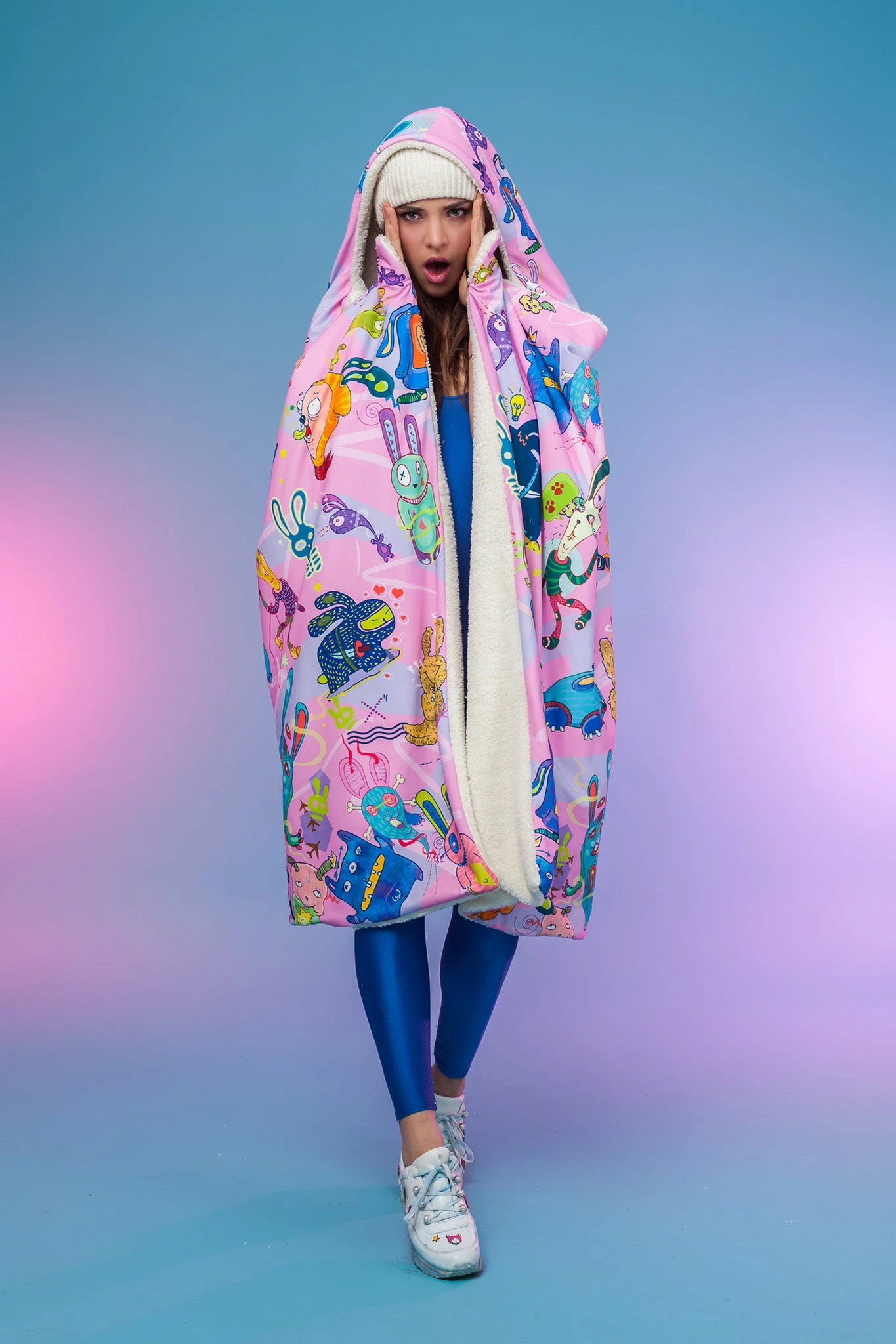 Deals π₯° BADINKA Rabbidelic Hooded Blanket (Pink) 𧨠5 Deals π₯° BADINKA Rabbidelic Hooded Blanket (Pink) 𧨠- Image 4