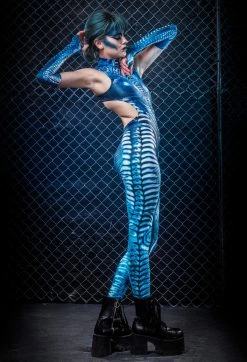 Best Sale 😀 BADINKA Neomorph Catsuit 🌟 9 Best Sale 😀 BADINKA Neomorph Catsuit 🌟 -Badinka Shop Bare Back Catsuit Blue Giger 3