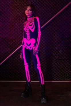 Promo 🛒 BADINKA Raspberry Neon Skeleton Costume 😉 -Badinka Shop IMG 0640