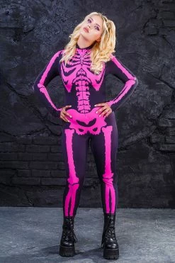 Promo 🛒 BADINKA Raspberry Neon Skeleton Costume 😉 -Badinka Shop il fullxfull.3339582230 aol1