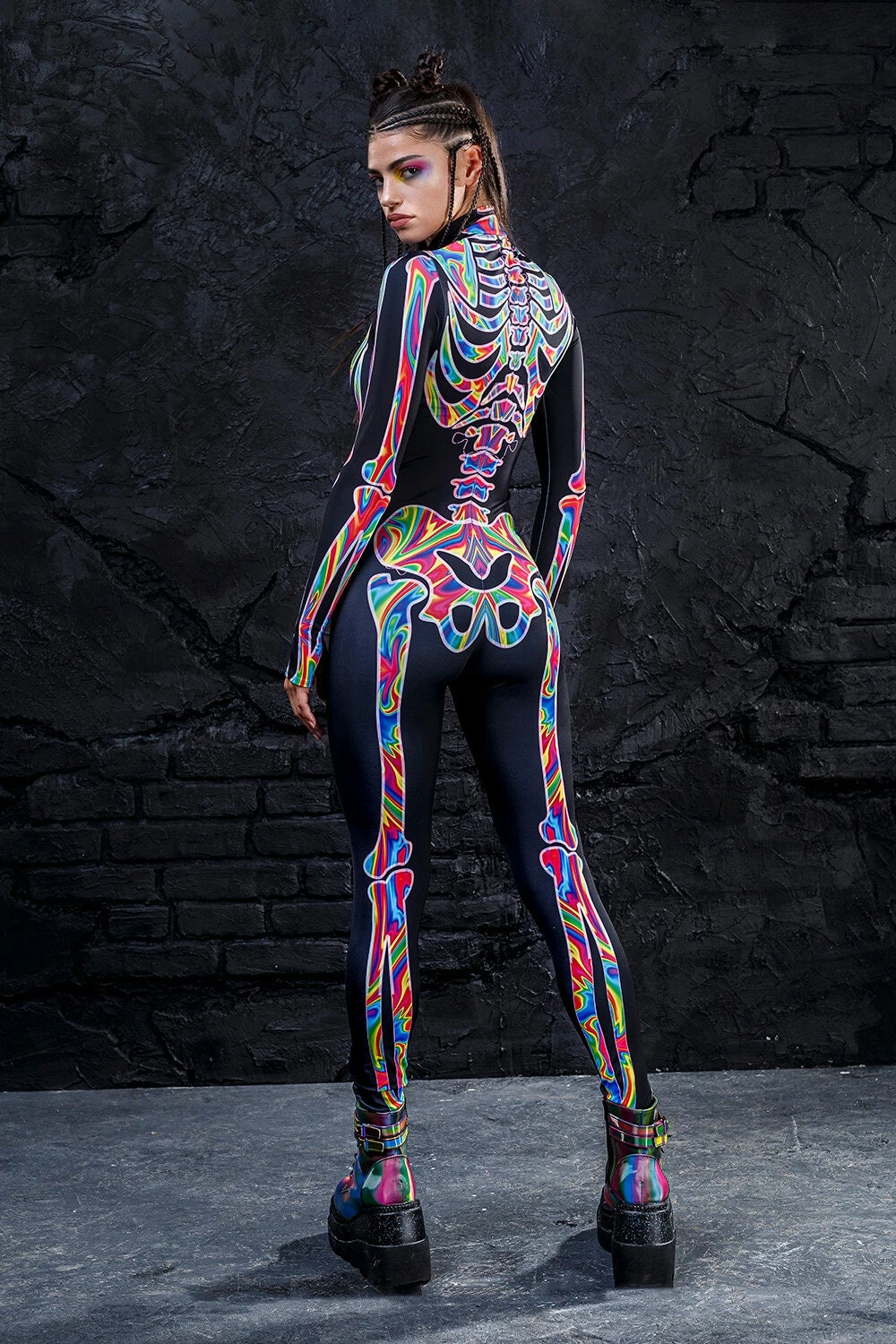 Cheap β€οΈ BADINKA Rainbow Skeleton Costume π 6 Cheap β€οΈ BADINKA Rainbow Skeleton Costume π - Image 4