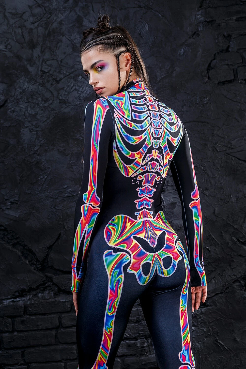 Cheap β€οΈ BADINKA Rainbow Skeleton Costume π 4 Cheap β€οΈ BADINKA Rainbow Skeleton Costume π - Image 2