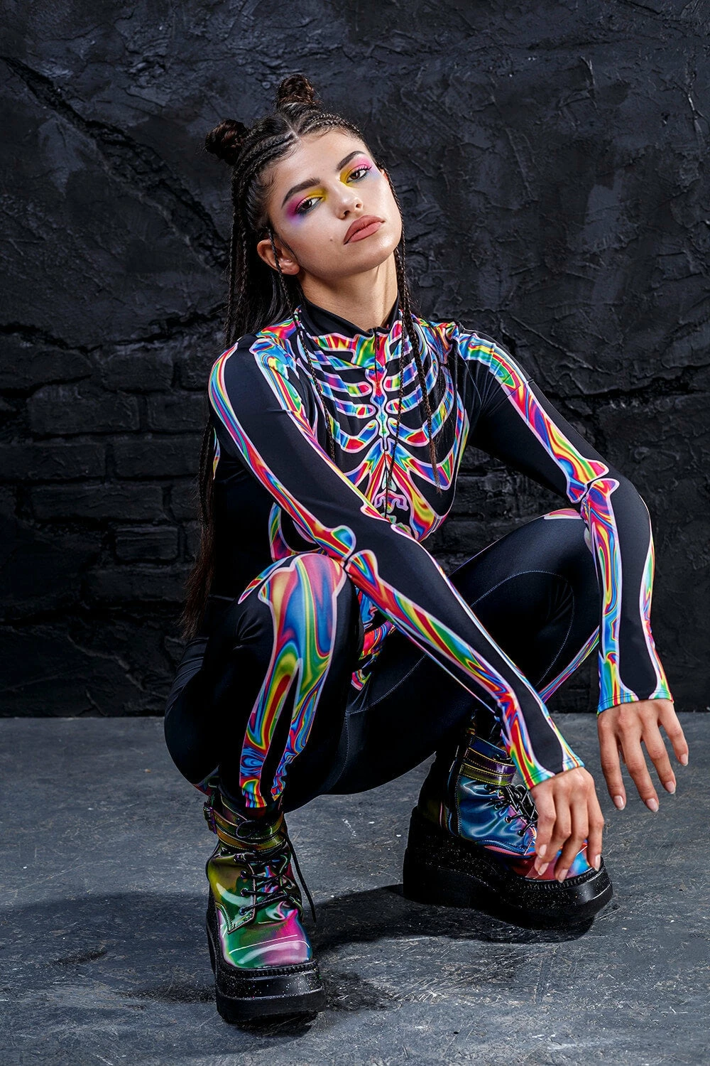 Cheap β€οΈ BADINKA Rainbow Skeleton Costume π 7 Cheap β€οΈ BADINKA Rainbow Skeleton Costume π - Image 5