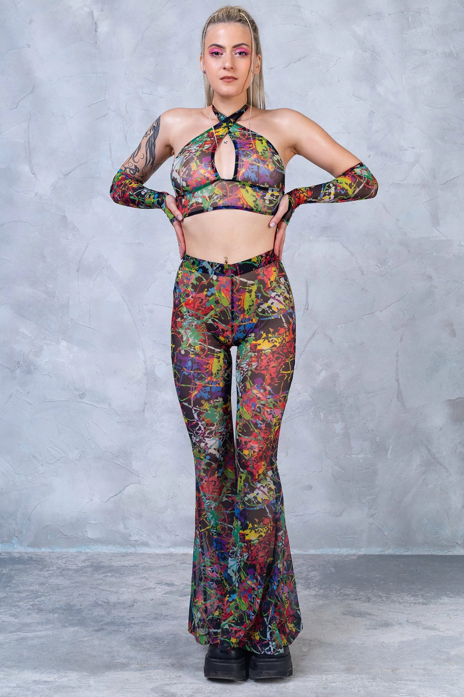 Brand new ๐ BADINKA Splash Halter Criss Cross Mesh Top โจ 6 Brand new ๐ BADINKA Splash Halter Criss Cross Mesh Top โจ - Image 4