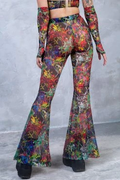 Deals ๐ Badinka Splash Bell Bottom Mesh Pants โ๏ธ
