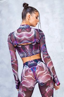 Outlet 🛒 Badinka Vapor Trance Magenta Mesh Leggings 🔔