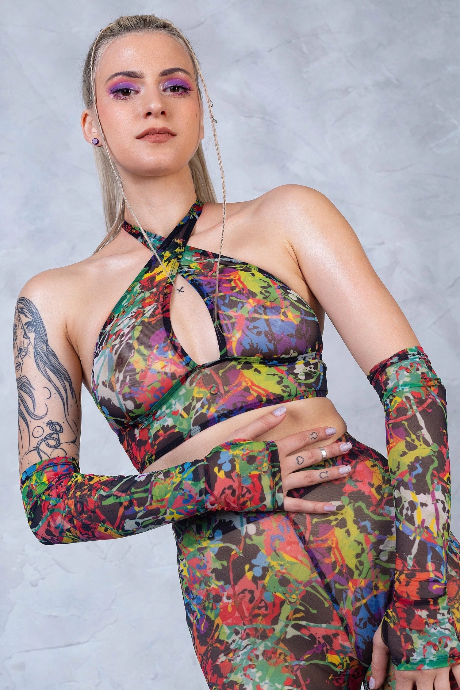 Brand new ๐ BADINKA Splash Halter Criss Cross Mesh Top โจ 3 Brand new ๐ BADINKA Splash Halter Criss Cross Mesh Top โจ